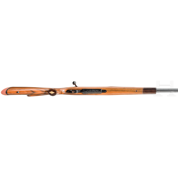 A Weatherby Mark V, with Zeiss scope