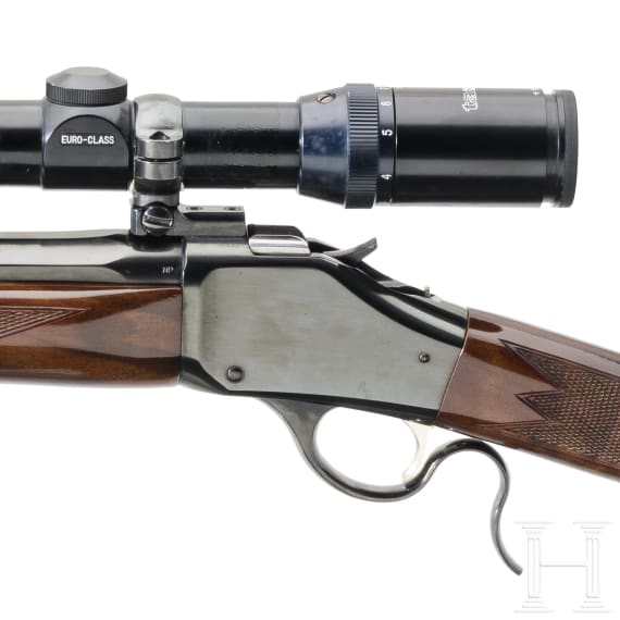 A Browning Mod. 1885, with Scope, in Box
