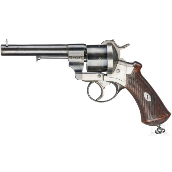 A Lefaucheux pinfire revolver, Paris, circa 1865