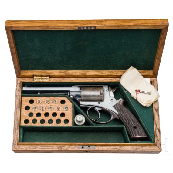 An Adams Central Fire Revolver in case