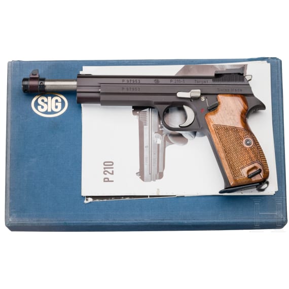 A SIG P 210-5 Target, in box