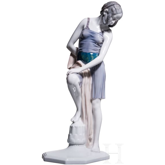 A porcelain figure "Lotus Flower" by Karl Himmelstoss, 1922, Rosenthal, 1931