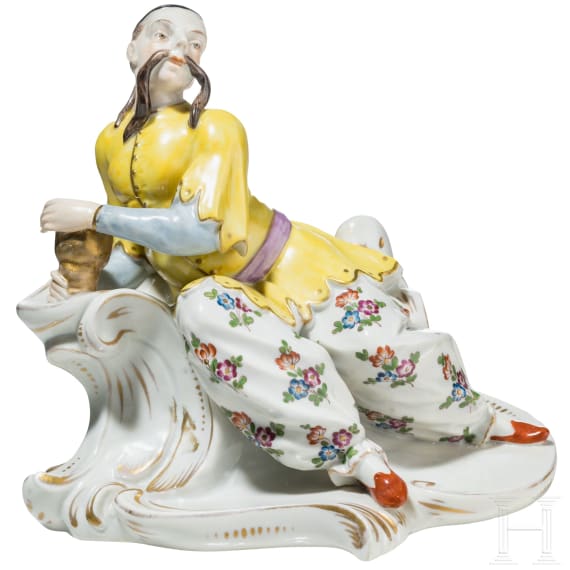 A Chinoiserie porcelain figure, Frankenthal or Volkstedt, circa 1900