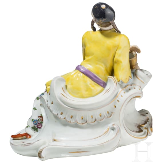 A Chinoiserie porcelain figure, Frankenthal or Volkstedt, circa 1900