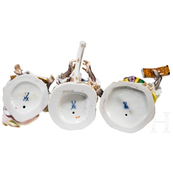 21 porcelain figures and two conductor stands from the Monkey Orchestra, designed by J. J. Kaendler, manufactured by Meissen, late 20th century
