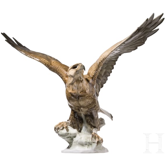 A large porcelain eagle, K. Tutter (design), Hutschenreuther, Selb, after 1955
