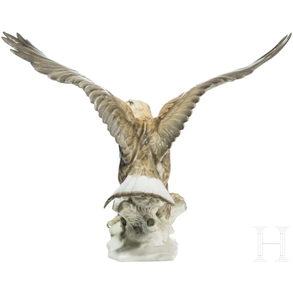 A large porcelain eagle, K. Tutter (design), Hutschenreuther, Selb, after 1955