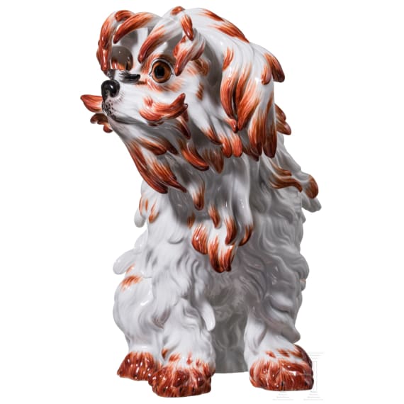 A large Bolognese dog, Johann Joachim Kaendler, circa 1760 (design), Meissen, 20th century (finish)