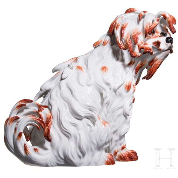 A large Bolognese dog, Johann Joachim Kaendler, circa 1760 (design), Meissen, 20th century (finish)