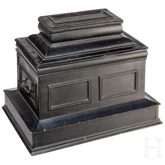 A southern German cabinet case with integrated game board, presumably Ulm, mid-17th century