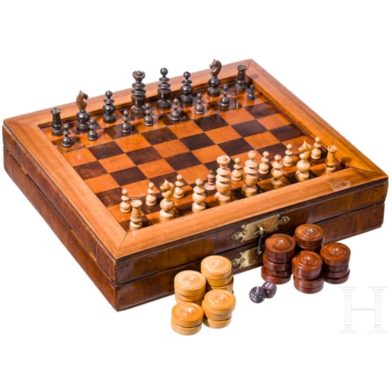 A baroque game board, probably German, 18th century