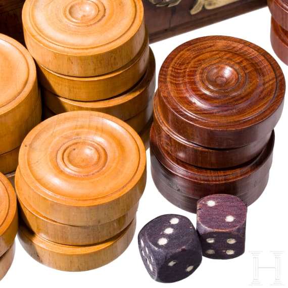 A baroque game board, probably German, 18th century