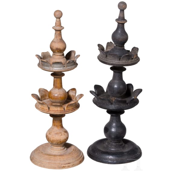 A set of German chess pieces, circa 1800