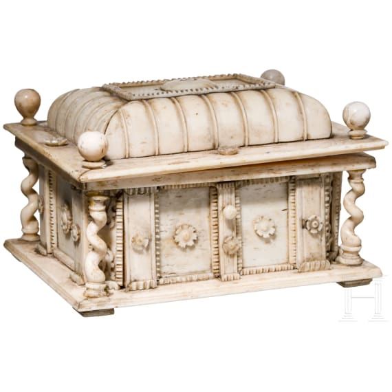 A small casket made of bone, Berchtesgaden, circa 1700