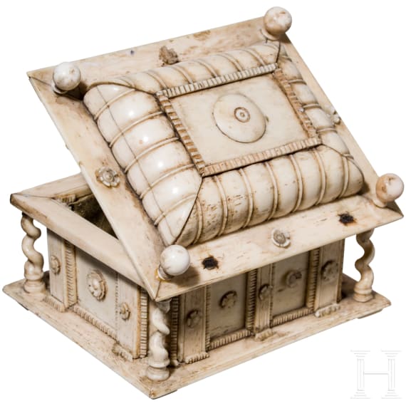 A small casket made of bone, Berchtesgaden, circa 1700