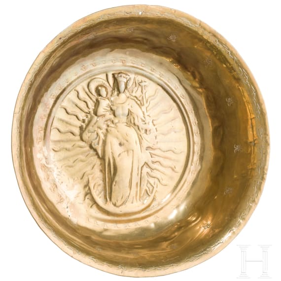 A deep Nuremberg alms bowl, 16th century