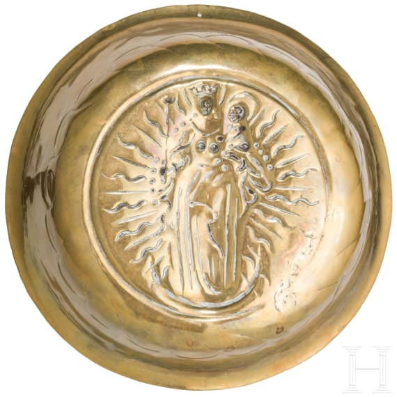 A deep Nuremberg alms bowl, 16th century