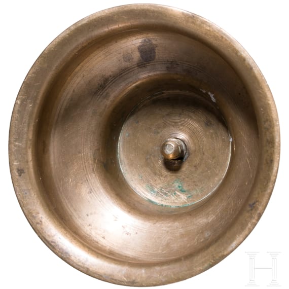 A miniature bell-bottom candlestick, Nuremberg, 2nd half of the 17th century