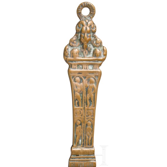 A Dutch brass chamber candlestick, ca. 1650