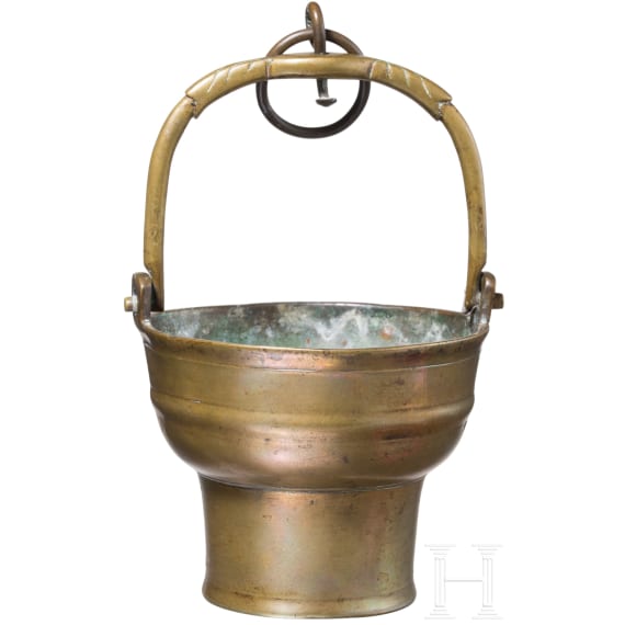 An early Renaissance brass holy water pail, 1st half of the 16th century