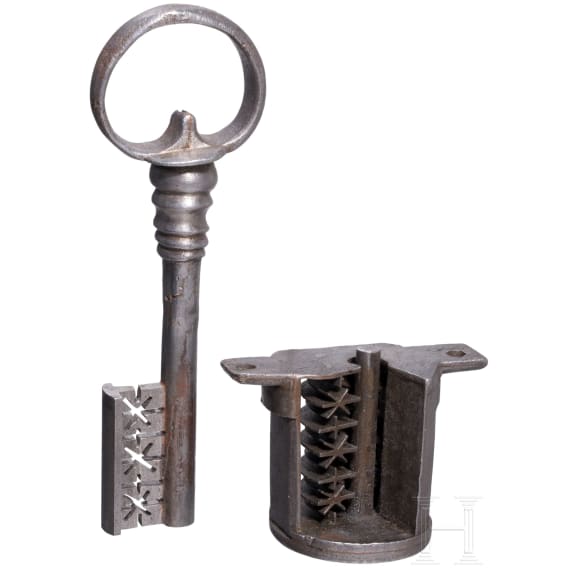 A German Renaissance cylinder with key, circa 1600