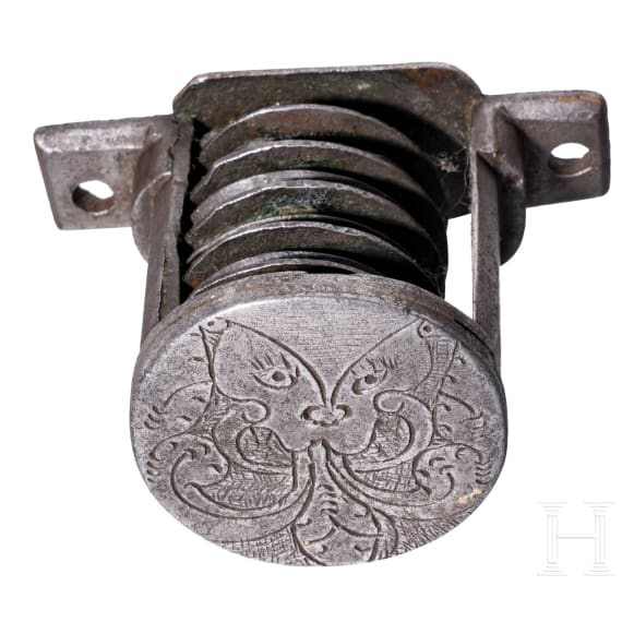 A German Renaissance cylinder with key, circa 1600