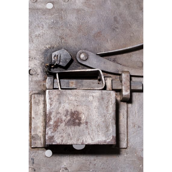 A French iron chest lock in Gothic style, 2nd half of the 19th century
