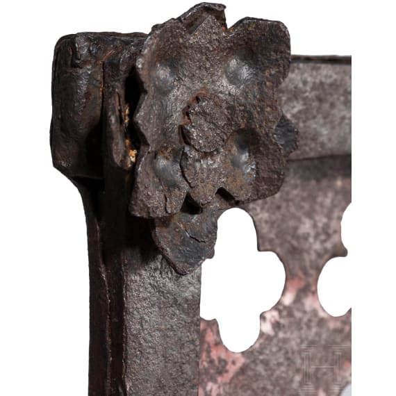 A large Rhenish iron vestry grille, 15th/16th century