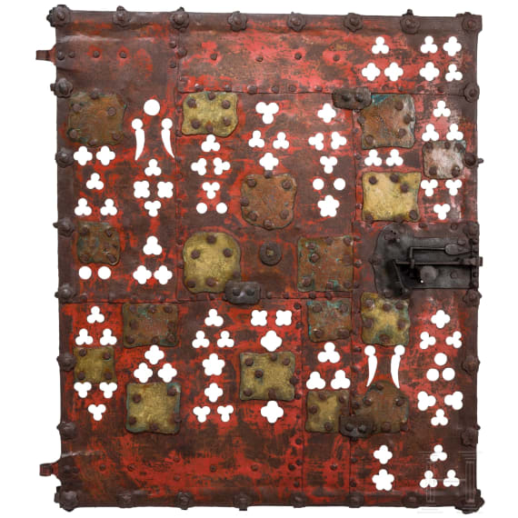 A large Rhenish iron vestry grille, 15th/16th century