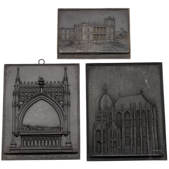 Three German Sayn New Year's plaques, 1st half of the 19th century