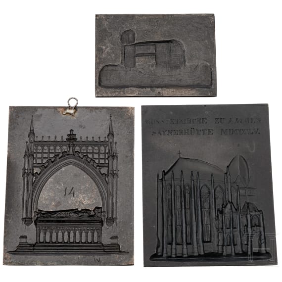 Three German Sayn New Year's plaques, 1st half of the 19th century