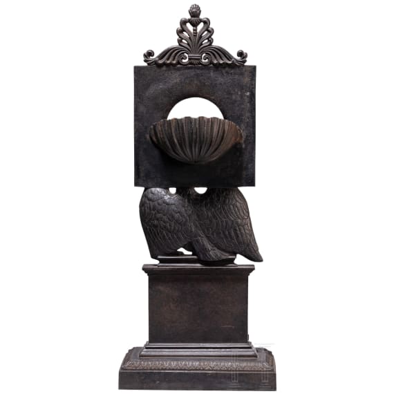 A clock stand, probably from the Sim&eacute;on Pierre Devaranne foundry in Berlin, 19th century