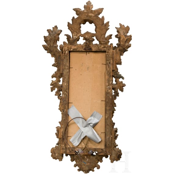 A pair of wall sconces with mirrors, 18th century