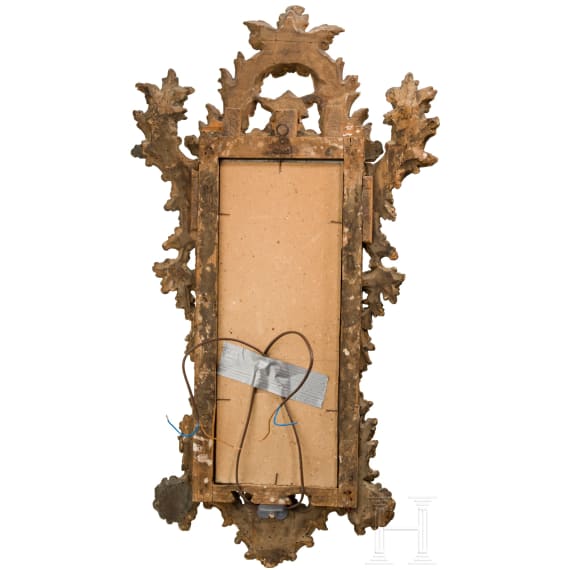 A pair of wall sconces with mirrors, 18th century