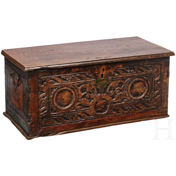A small French baroque chest, 18th century