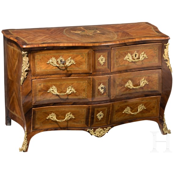 A splendid German chest of drawers, 2nd half of the 18th century