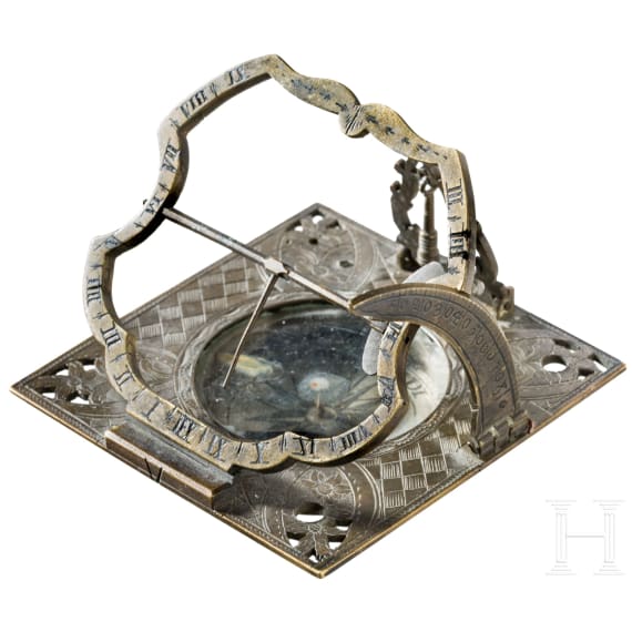 A German equatorial sundial by Lorenz Grassl in Augsburg, 18th century