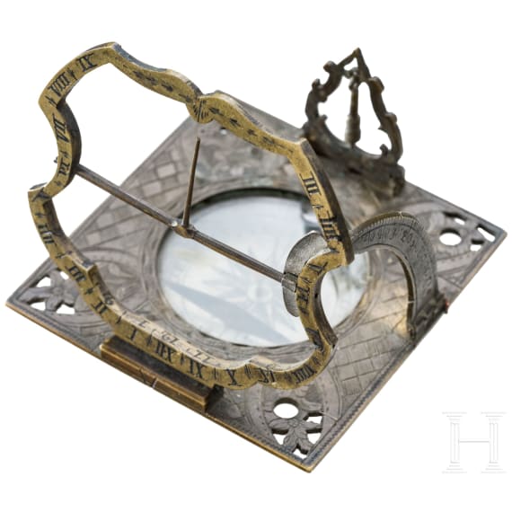 A German equatorial sundial by Lorenz Grassl in Augsburg, 18th century