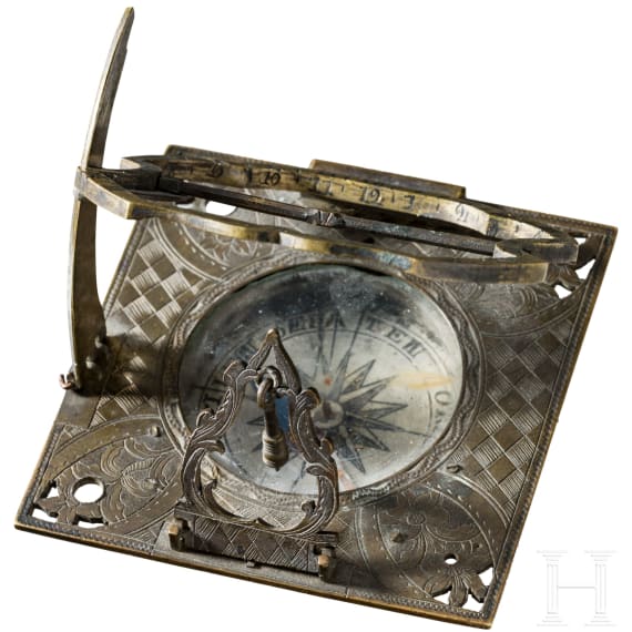 A German equatorial sundial by Lorenz Grassl in Augsburg, 18th century