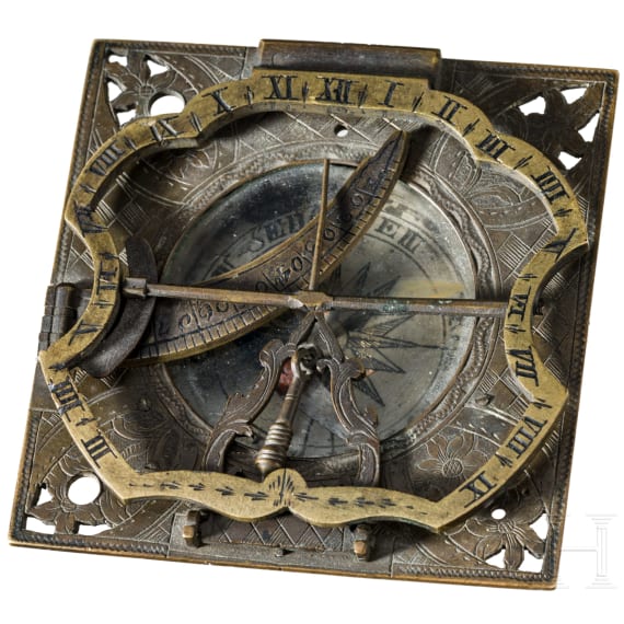 A German equatorial sundial by Lorenz Grassl in Augsburg, 18th century
