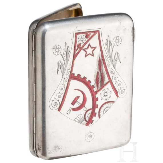 A Soviet cigarette case, 1927 - 1958