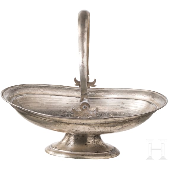 A Russian silver footed bowl, Moscow, Itska Lozinsky, 1884