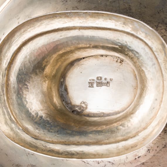A Russian silver footed bowl, Moscow, Itska Lozinsky, 1884
