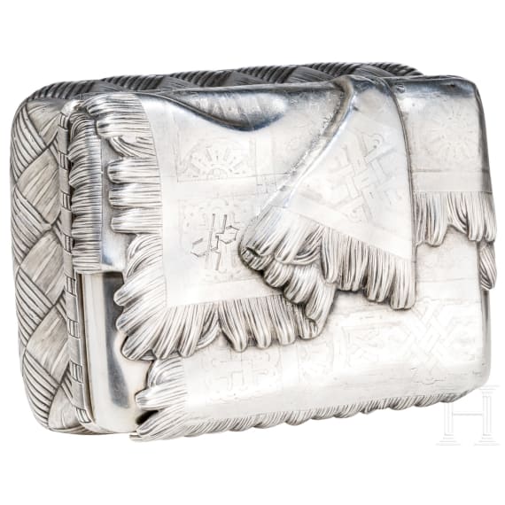 A large Russian silver trompe l'oeil sugar bowl, 20th century