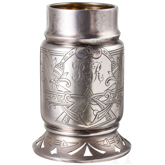 A small Russian art nouveau silver vase, Moscow, Andrei Ivanov, 1908-17