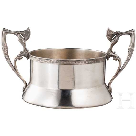 A large Russian silver art nouveau sugar bowl, Moscow, 13th Artel, 1908 - 1926