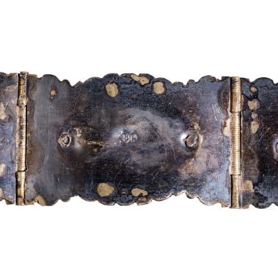 A silver and niello belt, Tbilsi, mid-19th century