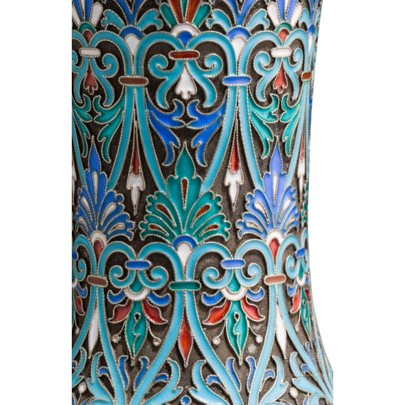 A Russian silver-gilt and cloisonn&eacute;-enamel beaker, 20th century