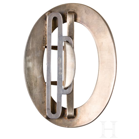 A Russian silver and guilloche enamel buckle belt, in the manner of Faberg&eacute;, 20th century