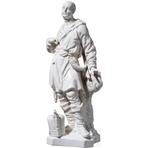 "Cossack" - a KPM porcelain figurine after the 1772 centrepiece, gift by Frederick the Great to Catherine the Great
